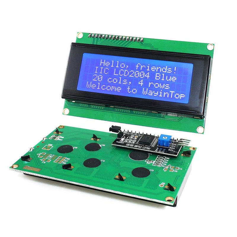 WayinTop وياين توب 20x4 2004 وحدة عرض LCD مع محول واجهة تسلسلية IIC/I2C/TWI (أزرق/2004) - Image 2